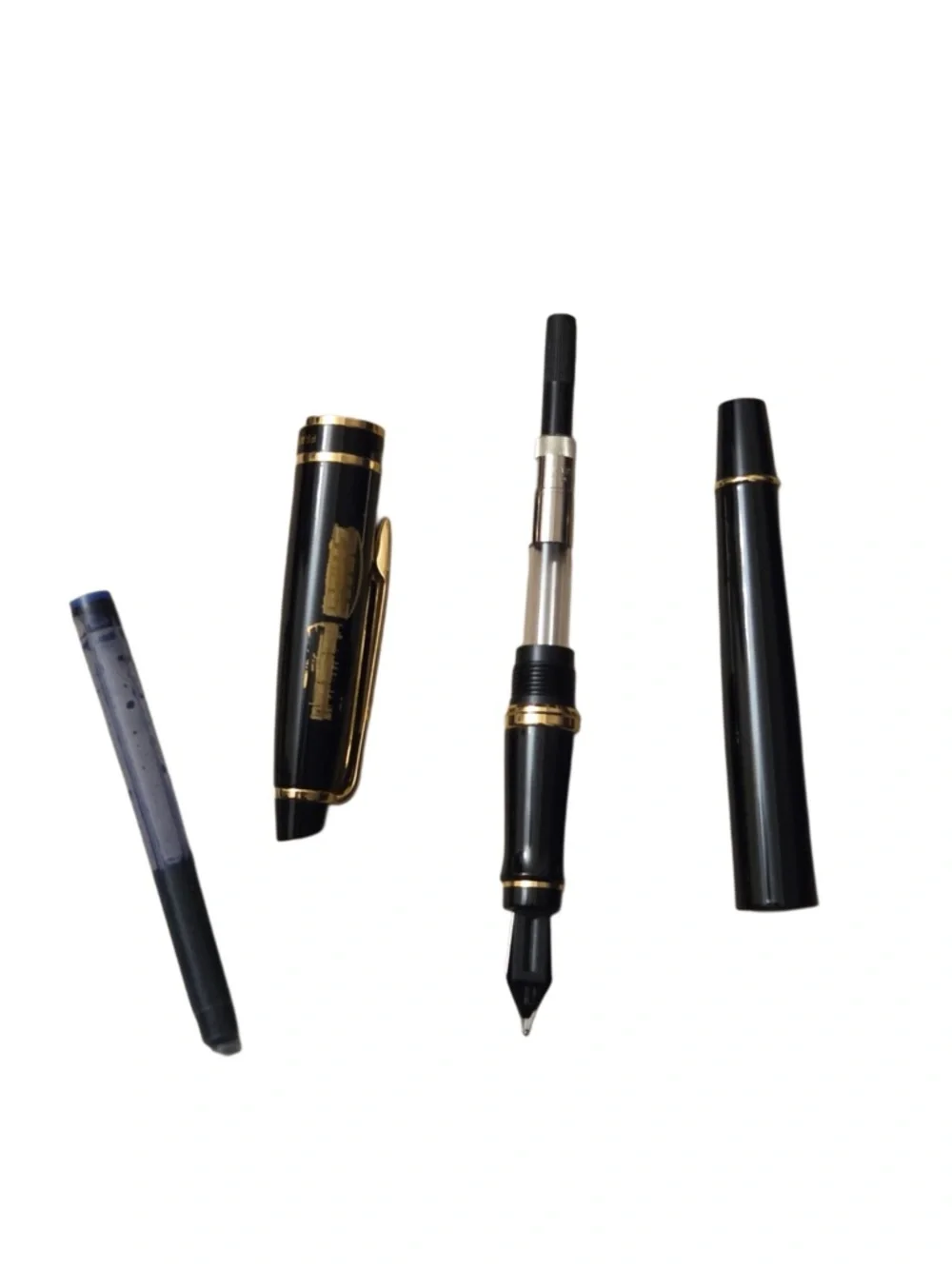 Waterman Black and Gold Luxury Rollerball Pen in Presentation Box